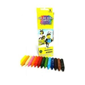 Giz de Cera Curto 15 Cores da marca Acrilex
