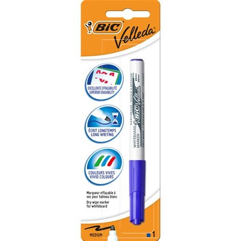 Marcador Quadro Branco Velleda Azul da marca Bic