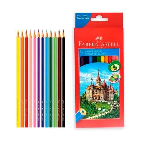 EcoLápis Sextavado 12 Cores da marca Faber-Castell